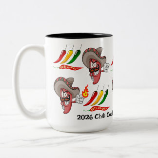 Café Em Dois Tons Caneca de concurso de chili