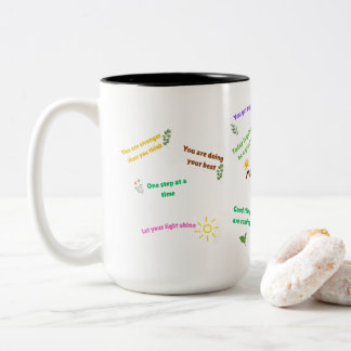 Café Em Dois Tons Caneca de Cores Alegres para Manhãs Motivadoras |