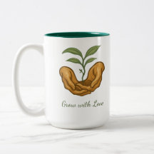 Caneca de Crescimento de Primavera - Dia da Terra,