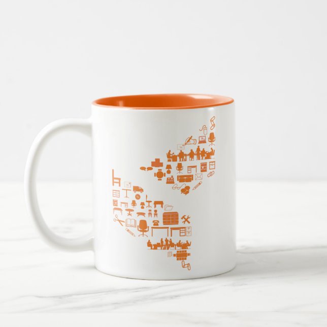 Café Em Dois Tons caneca de Cubicles.com (Esquerda)