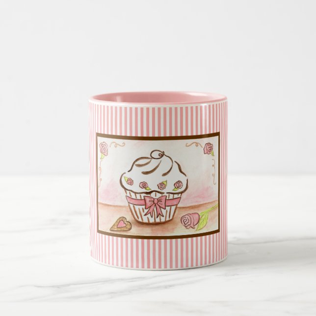 Café Em Dois Tons Caneca de Cupcake (Centro)