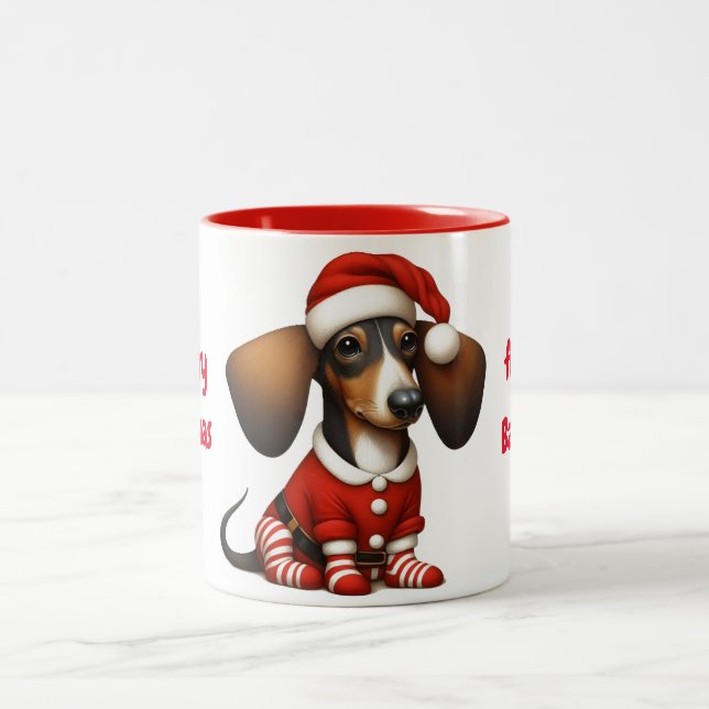 Café Em Dois Tons Caneca de DACHSHUND (Centro)
