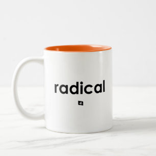 Café Em Dois Tons Caneca de Declaração Radical para Destros