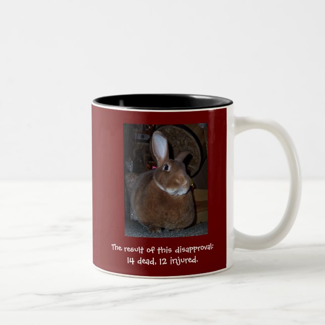 Café Em Dois Tons Caneca de desaprovação 2 dos coelhos (Direita)