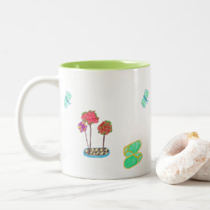 Café Em Dois Tons caneca de desenho