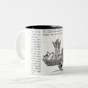 Café Em Dois Tons Caneca de Desenho Vegetal