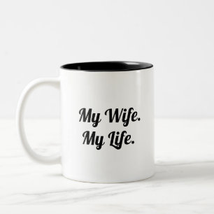 Café Em Dois Tons Caneca de Design de Tipografia – Minha Esposa Minh