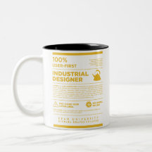 Caneca de Design Industrial da Etiqueta de Cuidado