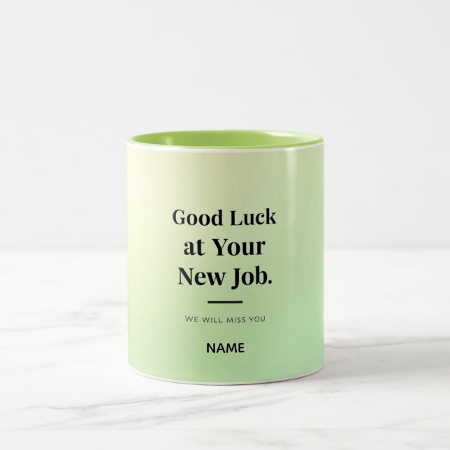 Café Em Dois Tons Caneca de Despedida Personalizada para Colega de T (Centro)