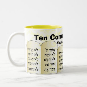 Café Em Dois Tons Caneca de dez mandamentos