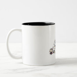 Café Em Dois Tons Caneca de Dia das Bruxas doida