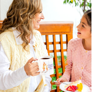 Café Em Dois Tons Caneca de Dia de as mães feliz
