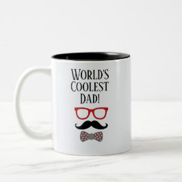 Café Em Dois Tons Caneca de Dia de os pais de Pai única legal do mun
