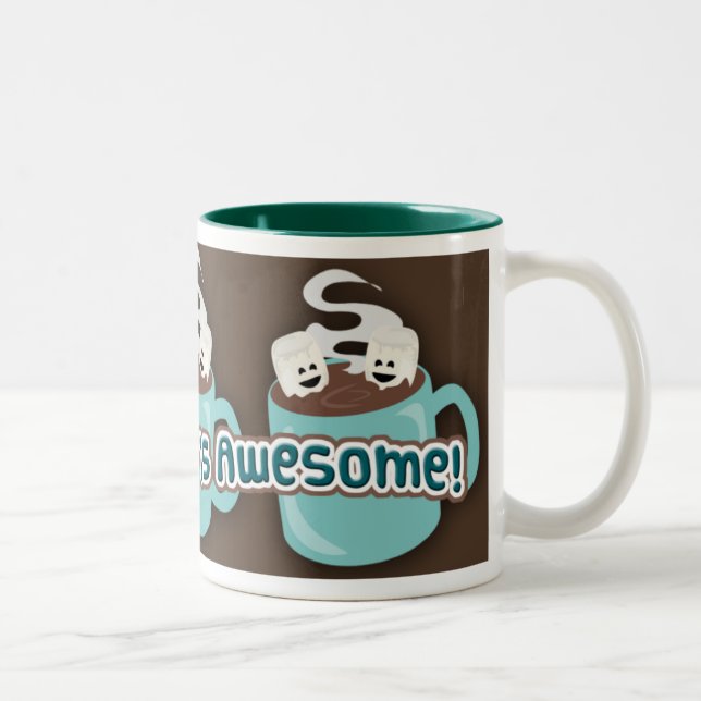 Café Em Dois Tons Caneca de diversão de pancada quente (Direita)