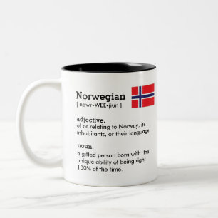 Café Em Dois Tons Caneca de diversão norueguesa
