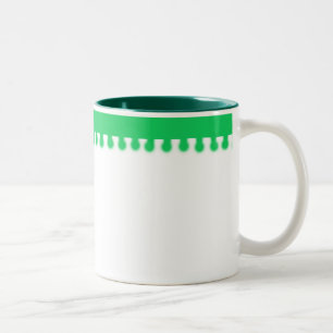 Café Em Dois Tons Caneca de Diversão Verde