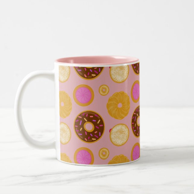 Café Em Dois Tons Caneca de Donuts Doce  (Esquerda)