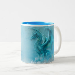 Café Em Dois Tons Caneca de Dragão Azul