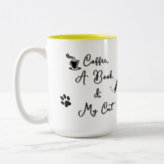 Café Em Dois Tons Caneca de duas cores 15 oz (amarelo)