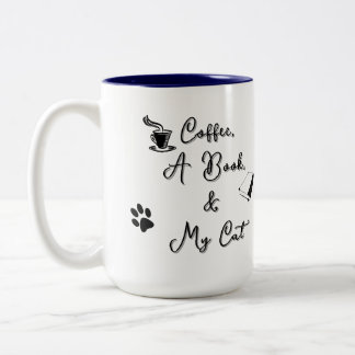 Café Em Dois Tons Caneca de duas cores 15 oz (azul)