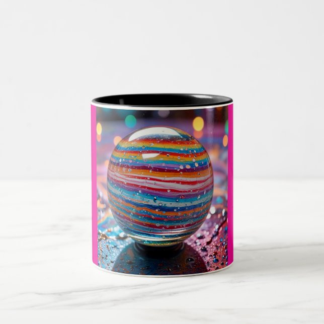 Café Em Dois Tons Caneca de Duas Cores, 325ml (Mármore-2) (Centro)