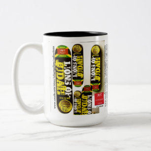 Café Em Dois Tons Caneca de Duas Cores, 450 ml