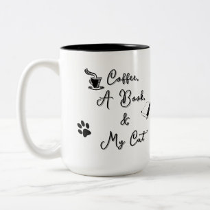 Café Em Dois Tons Caneca de duas cores 450 ml (preta no branco)
