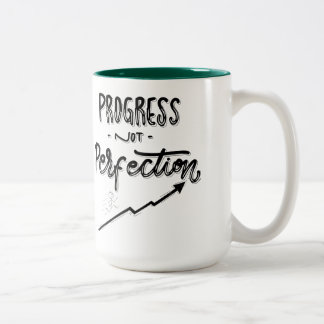 Café Em Dois Tons Caneca de Duas Cores, 450ml Progresso Não Perfeiçã