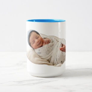 Café Em Dois Tons Caneca de duas cores com foto personalizada de beb