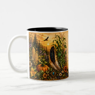 Café Em Dois Tons Caneca de duas cores do Patrimônio Indígena Três I