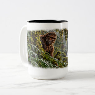 Café Em Dois Tons Caneca de duas cores do Pé-Grande na Chuva dos Eve