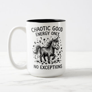Café Em Dois Tons Caneca de duas cores engraçada de unicórnio brilha