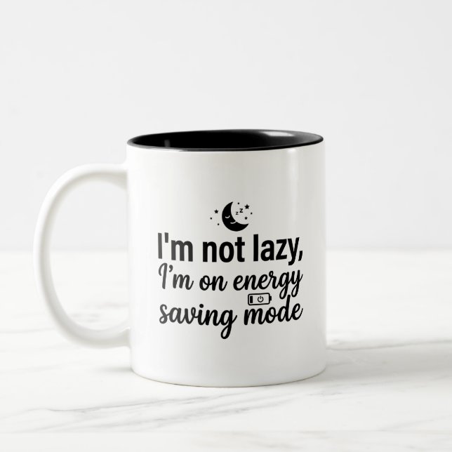 Café Em Dois Tons Caneca de Duas Cores Lazy Energy Saver (Esquerda)