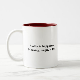 Café Em Dois Tons Caneca de duas cores marrom com citação engraçada