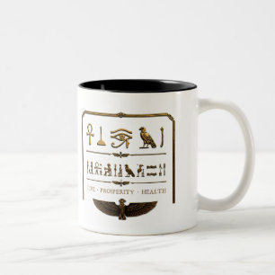 Café Em Dois Tons Caneca de Duas Cores Olho de Hórus Dourado do Anti