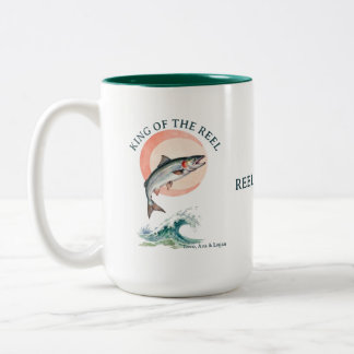 Café Em Dois Tons Caneca de Duas Cores Rei da Pesca de Salmão na Bob