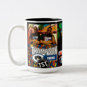 Café Em Dois Tons CANECA DE DUAS CORES THOMPSON SPIN TWINS, 15 oz
