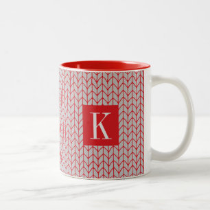 Café Em Dois Tons CANECA DE DUAS CORES VERMELHA E CINZA MALHADA + In