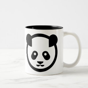 Café Em Dois Tons Caneca de duas pandas