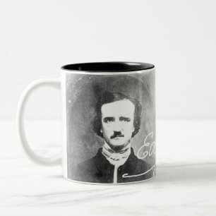 Café Em Dois Tons Caneca de Edgar Allan Poe