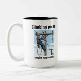 Café Em Dois Tons Caneca de Eletricista Qualificado