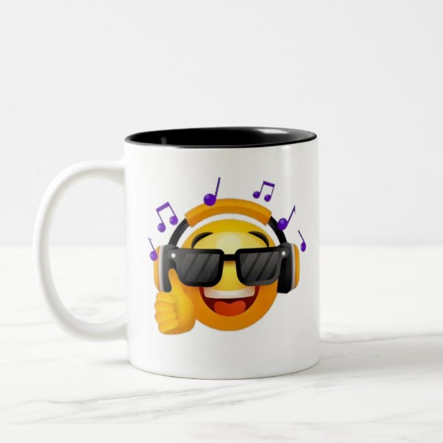 Café Em Dois Tons caneca de emoji (Esquerda)