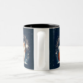 Café Em Dois Tons Caneca de Encanto da Raposa de Férias
