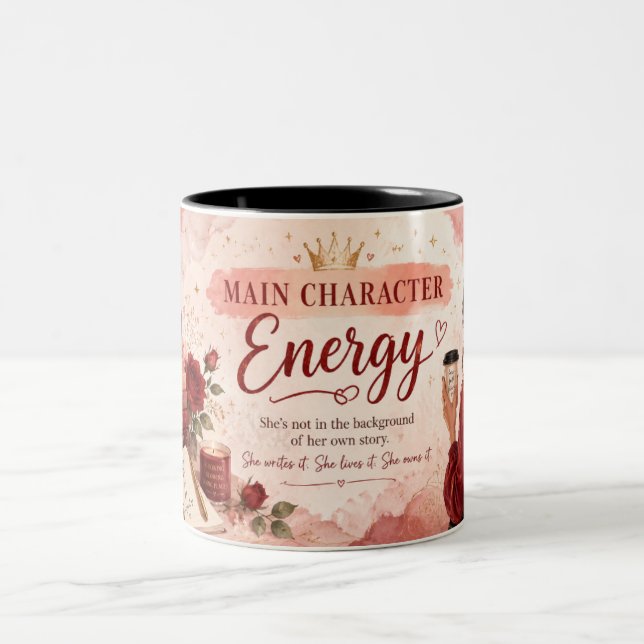 Café Em Dois Tons Caneca de Energia da Personagem Principal (Centro)