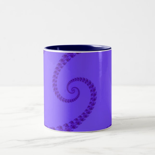 Café Em Dois Tons Caneca de Espiral Dupla Azul Roxo (Centro)