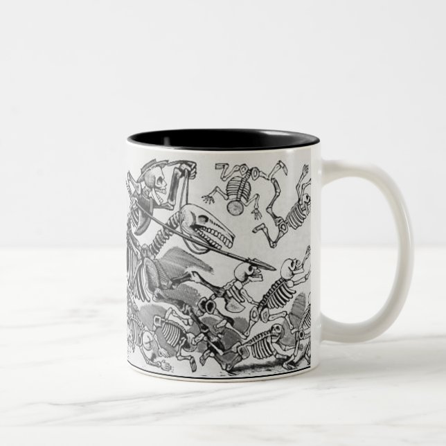 Café Em Dois Tons caneca de esqueleto do ataque (Direita)