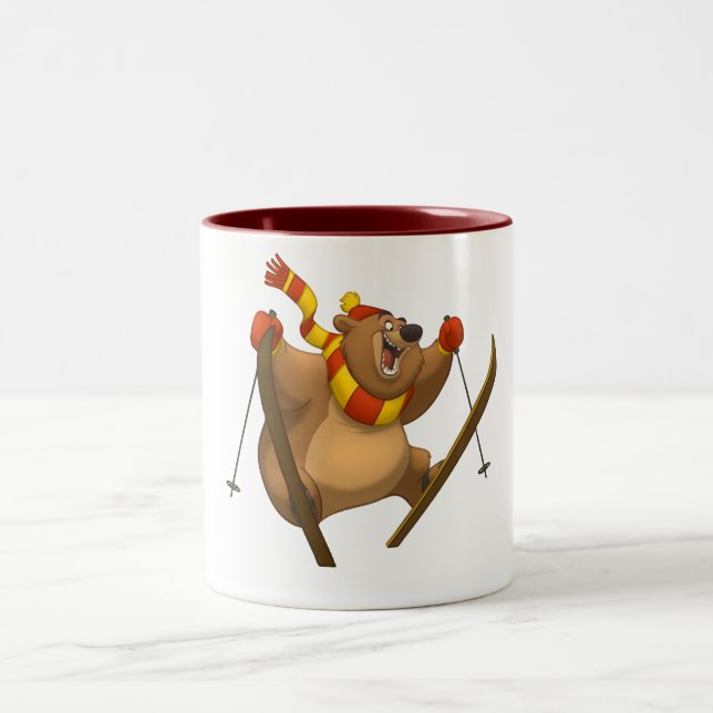 Café Em Dois Tons Caneca de esqui do urso (Centro)