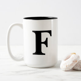 Café Em Dois Tons Caneca de "F"