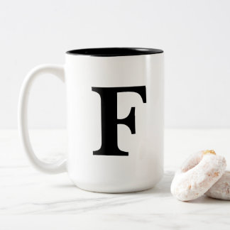 Café Em Dois Tons Caneca de "F"