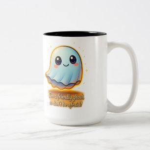 Café Em Dois Tons Caneca de Fantasma Amigável Fofo – “Eu sou um fant